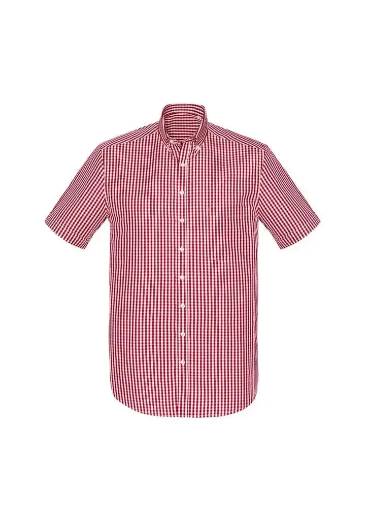 Biz Corporates Springfield Mens Short Sleeve Shirt 43422 Corporate Wear Biz Corporates XS Cardinal Red